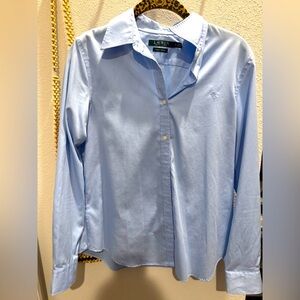 Lauren Ralph Lauren Light Blue Button-Up Shirt